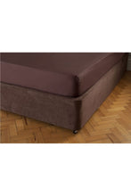 Load image into Gallery viewer, Belledorm Faux Suede Divan Base Wrap (19in) (Chocolate) (Full) (UK - Double)