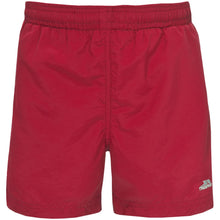Load image into Gallery viewer, Trespass Childrens Boys Trey Plain Lined Swim Shorts (Red)