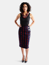 Load image into Gallery viewer, Leopard and Plaid Pencil Skirt