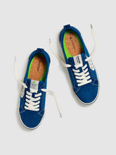 Load image into Gallery viewer, CATIBA Low Stripe Pantone Classic Blue Suede and Canvas Sneaker Men