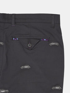 Charles Cars Embroidery Black