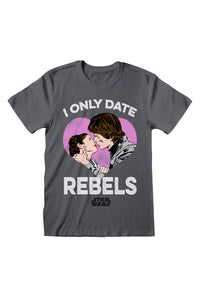 Star Wars Unisex Adult Only Date Rebels T-Shirt (Charcoal Grey)