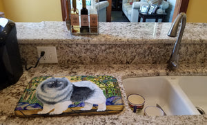 14 in x 21 in Keeshond Dish Drying Mat