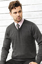 Load image into Gallery viewer, Premier Mens V-Neck Knitted Sweater (Charcoal)