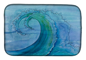 14 in x 21 in Abstract Wave Dish Drying Mat