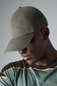 Beechfield Organic Cotton 6-panel Cap (Olive Green)