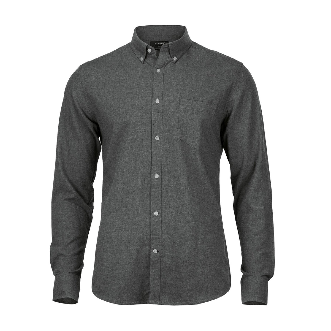 Nimbus Mens Calverton Luxury Flannel Shirt (Stone Grey)