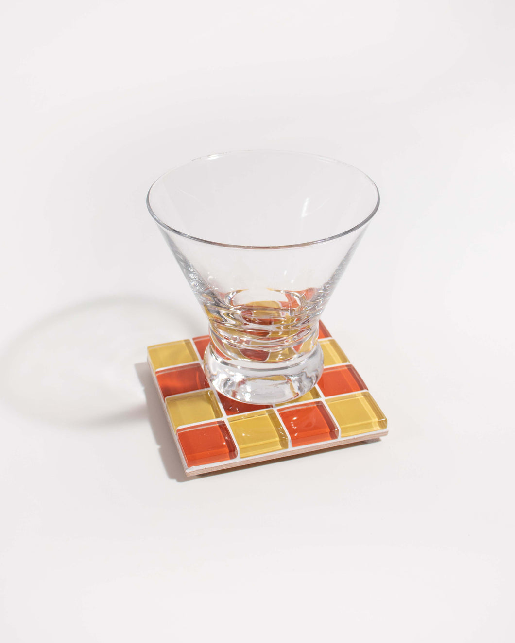 Glass Tile Coaster - Candy Cone