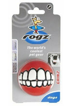 Load image into Gallery viewer, Rogz Grinz Dog Ball (Red) (6.4cm)