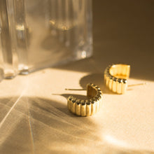 Load image into Gallery viewer, Kate Hoop 14K Gold Vermeil Post Earrings