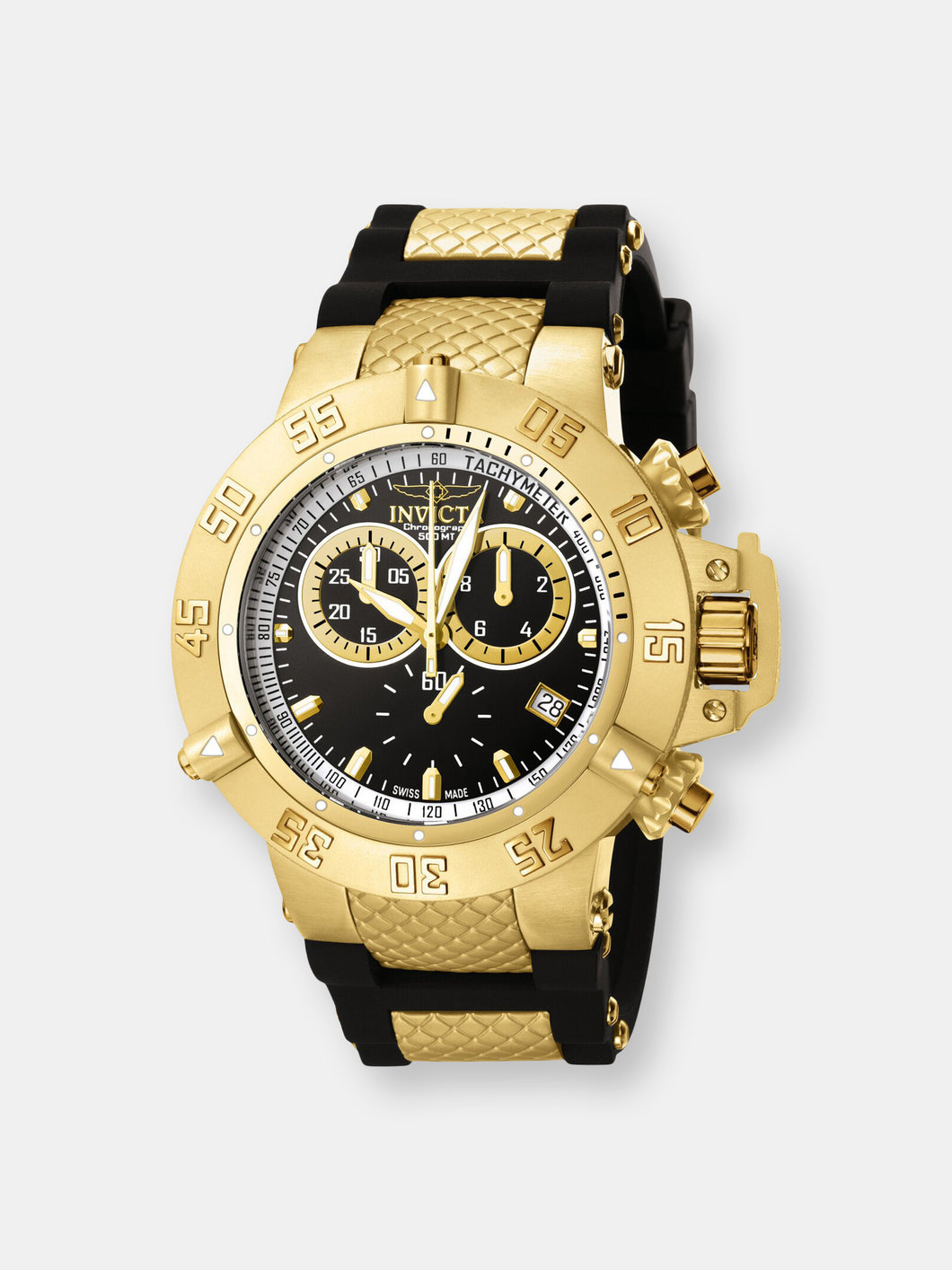 Invicta Men's Subaqua 5514 Gold Polyurethane Swiss Quartz Fashion Watch