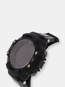 Skechers Watch SR1037 Keats Sport Digital Display, 24 Hour Time, Back Light, Chronograph, Alarm Black