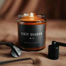 Load image into Gallery viewer, Cozy Season Soy Candle - Amber Jar - 9 oz