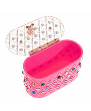 Load image into Gallery viewer, &quot;Angel&quot; Pink Rainbow Acrylic Box Clutch Bag