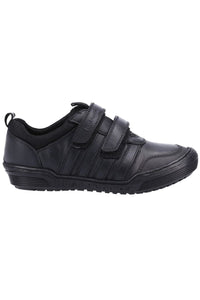 Hush Puppies Boys Jake Leather School Shoes (Black)
