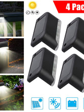 Load image into Gallery viewer, 4 Pks Black Solar Deck Wall Step Fence Rail Lights