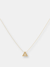 Load image into Gallery viewer, Skyscraper Triangle Diamond Necklace In 14K Yellow Gold Vermeil On Sterling Silver