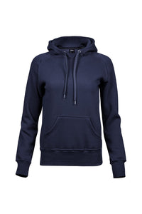 Tee Jays Womens/Ladies Raglan Hooded Sweatshirt (Navy)