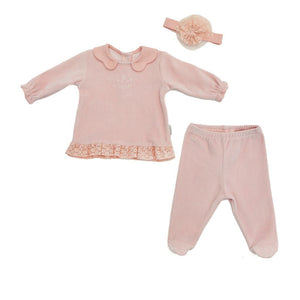 Pink 3PC Baby Stars Outfit Set