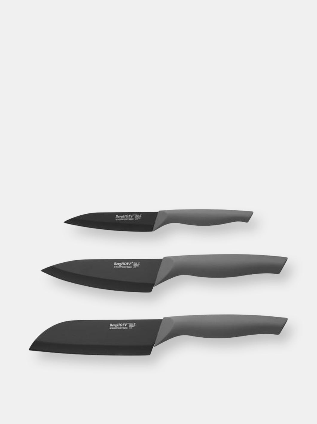 BergHOFF Essentials Ergo 3Pc Stainless Steel Knife Set with Sleeves: 4