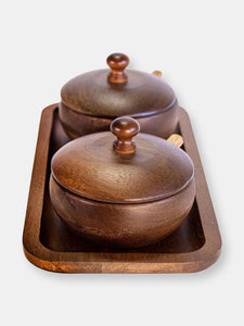 BergHOFF Acacia Wooden Spice Jar Set