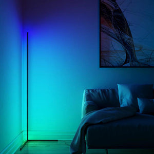 57 in. Black LED RGB Floor Lamp