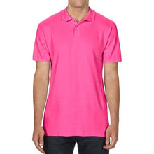 Load image into Gallery viewer, Gildan Mens SoftStyle Double Pique Polo Shirt (Heliconia)