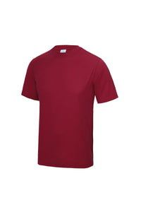 Just Cool Mens Performance Plain T-Shirt (Red Hot Chilli)