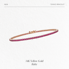 Load image into Gallery viewer, Ruby Tennis Bracelet