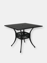 Load image into Gallery viewer, Black Heavy-Duty Cast Aluminum Outdoor Square Patio Dining Table
