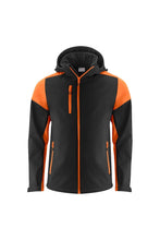 Load image into Gallery viewer, Mens Prime Soft Shell Jacket - Black/Orange