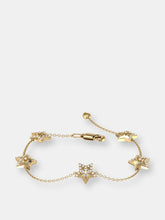 Load image into Gallery viewer, Lucky Star Diamond Bracelet In 14K Yellow Gold Vermeil On Sterling Silver