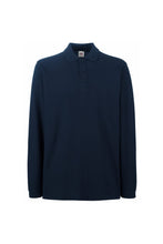 Load image into Gallery viewer, Fruit Of The Loom Mens Premium Long Sleeve Polo Shirt (Deep Navy)