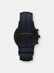 Emporio Armani Men's Renato AR2481 Blue Leather Japanese Quartz Fashion Watch
