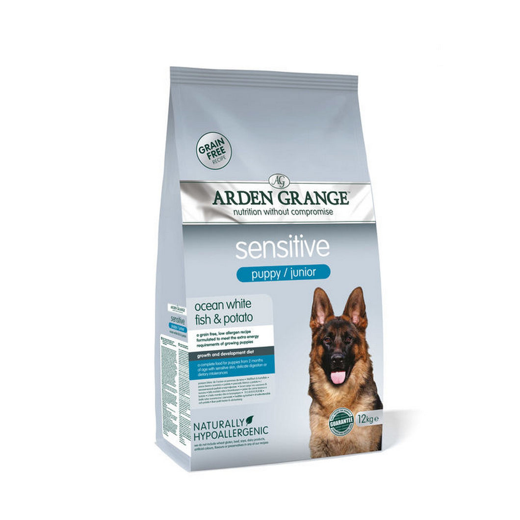 Arden Grange Sensitive Puppy/Junior Ocean White Fish & Potato Dog Food (May Vary) (4.4lbs)