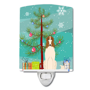 Merry Christmas Tree Borzoi Ceramic Night Light