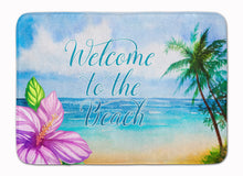 Load image into Gallery viewer, 19 in x 27 in Beach Scene Welcome Machine Washable Memory Foam Mat
