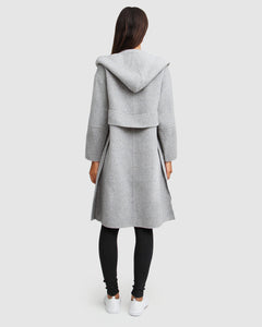 Walk This Way Wool Blend Oversized Coat - Grey