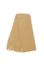 Load image into Gallery viewer, FLOSO Ladies/Womens Plain Thermal Fleece Winter/Ski Scarf with Fringe (Beige)