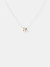 Load image into Gallery viewer, Starkissed Moon Diamond Necklace In 14K Yellow Gold Vermeil On Sterling Silver