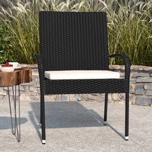 Load image into Gallery viewer, Saraceno Patio Chair Cushion With Weather-Resistant Zippered Gray Cover And 1.25&quot; Thick Comfort Foam Core, 19&quot; x 18&quot;