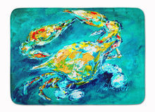 Load image into Gallery viewer, 19 in x 27 in By Chance Crab in Aqua blue Machine Washable Memory Foam Mat