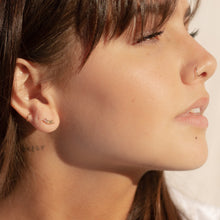Load image into Gallery viewer, Iris Baguette Gemstone Stud Earrings