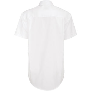 B&C Mens Smart Short Sleeve Shirt / Mens Shirts (White)