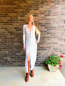 Long Sleeve Silky Jersey Maxi Dress