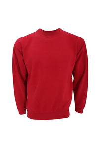 UCC 50/50 Unisex Plain Set-In Sweatshirt Top (Red)