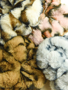 Furry Leopard Print Scrunchie