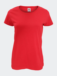 Womens/Ladies Short Sleeve Lady-Fit Original T-Shirt - Red