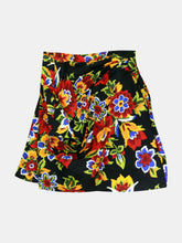 Load image into Gallery viewer, Carolina Herrera Women&#39;s Black Multi Dramatic Front Drape Mini Skirt