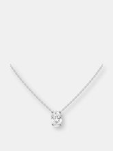 Load image into Gallery viewer, 0.3ct Floating Oval Diamond Solitaire Necklace